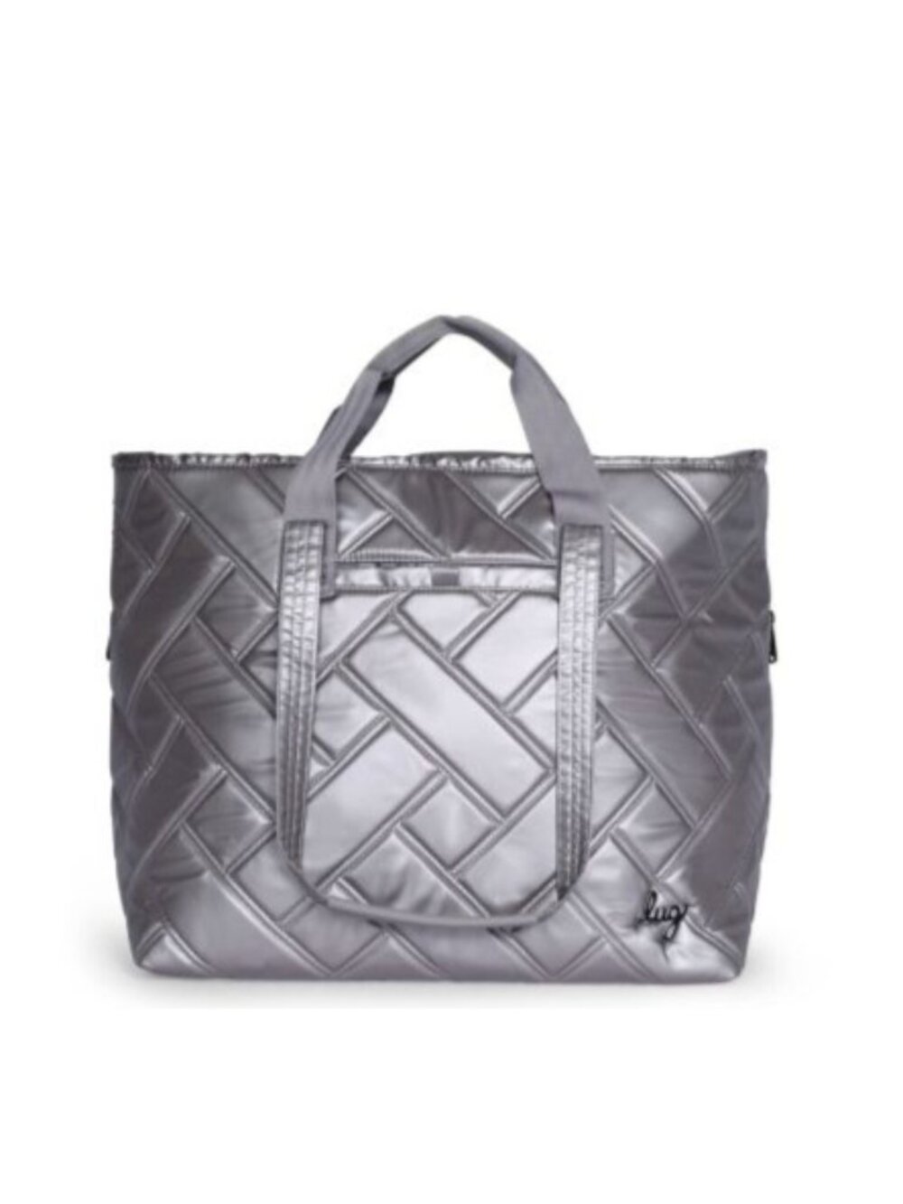 Lug Ferry XL Tote Bag - Metallic Pearl, Expandable, Waterproof, Travel Ready